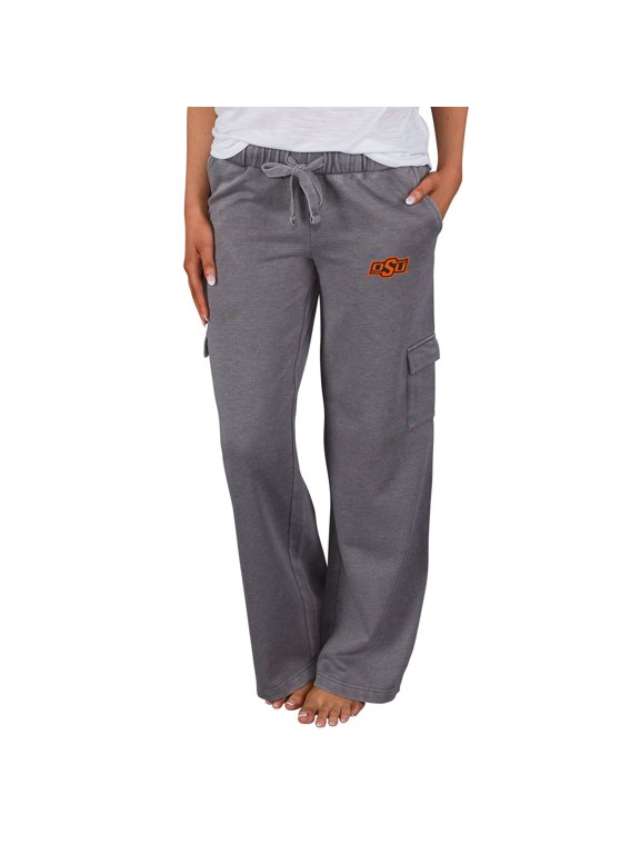 Women's Concepts Sport Charcoal Oklahoma State Cowboys Trackside Wide Leg Cargo Pants