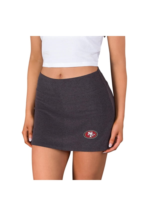 Women's Concepts Sport Charcoal San Francisco 49ers Centerline Knit Skort