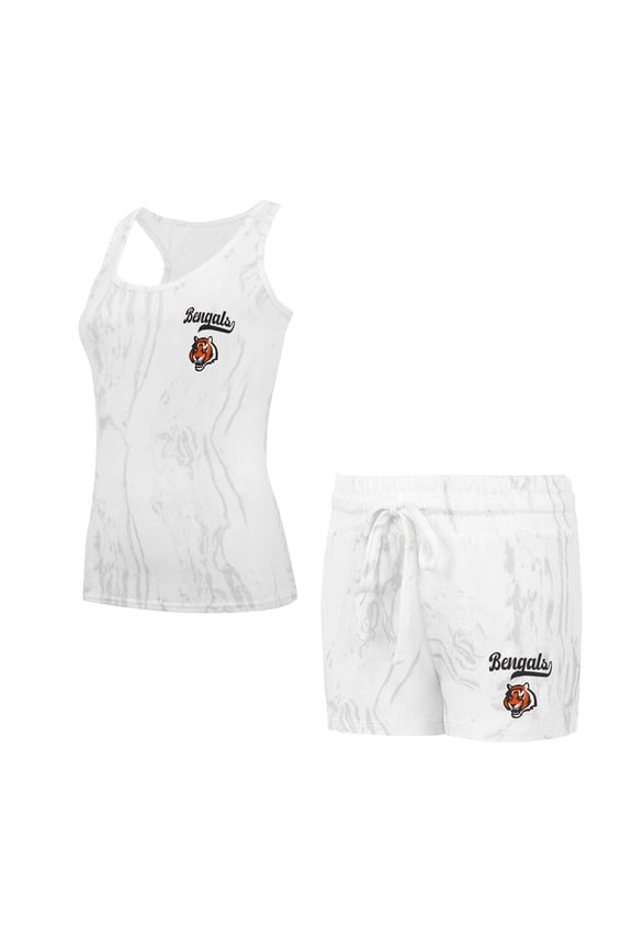 Women's Concepts Sport Cincinnati Bengals Quartz Hacci Knit Tank Top & Shorts Sleep Set