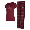 thumbnail image 1 of Women's Concepts Sport Colorado Avalanche Vector T-Shirt & Pants Sleep Set, 1 of 3