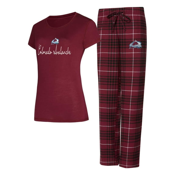 Women's Concepts Sport Colorado Avalanche Vector T-Shirt & Pants Sleep Set