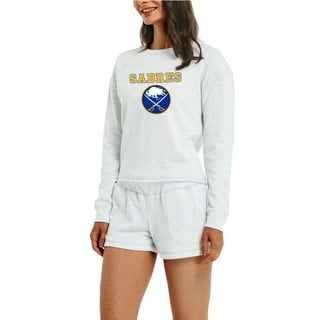 Concepts Sport Women's Buffalo Sabres Oatmeal Terry Crew Neck Sweatshirt, Large, Tan