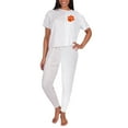 thumbnail image 1 of Women's Concepts Sport Cream Clemson Tigers Team Logo Brightside Top & Pants Set, 1 of 1