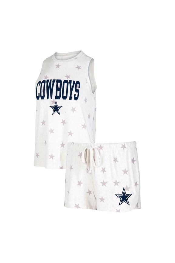 Women's Concepts Sport Cream Dallas Cowboys Agenda Tank Top & Shorts Set