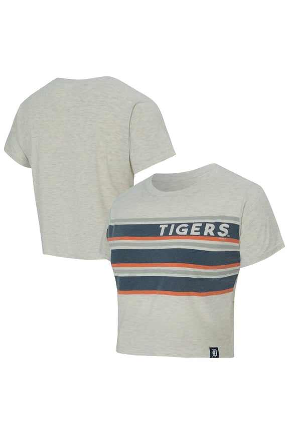 Women's Concepts Sport Cream Detroit Tigers Birch Cropped T-Shirt