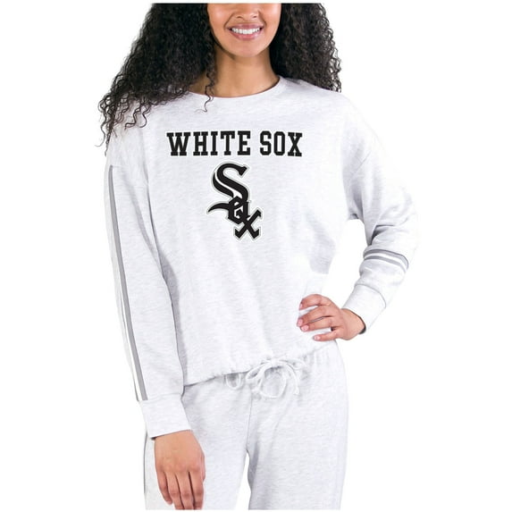Women's Concepts Sport Cream/Gray Chicago White Sox Pendant French Terry Long Sleeve Top