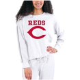 thumbnail image 1 of Women's Concepts Sport Cream/Gray Cincinnati Reds Pendant French Terry Long Sleeve Top, 1 of 1
