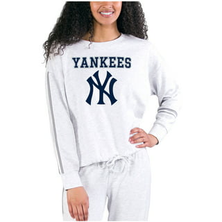 Women's 5th & Ocean by New Era Navy/Gray New York Yankees Plus Size Foil  3/4-Sleeve Scoop Neck T-Shirt