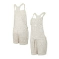 thumbnail image 1 of Women's Concepts Sport Cream Houston Astros Montana Hacci Knit Romper Overalls, 1 of 6