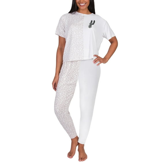 Women's Concepts Sport Cream San Antonio Spurs Brightside Top & Pants Set