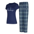 thumbnail image 1 of Women's Concepts Sport Dallas Cowboys Vector Top & Flannel Pants Sleep Set, 1 of 2