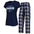 thumbnail image 1 of Women's Concepts Sport Deep Sea Blue/Gray Seattle Kraken Badge Top & Pants Sleep Set, 1 of 6