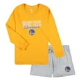 thumbnail image 1 of Women's Concepts Sport Gold/Heather Gray Los Angeles Lakers Plus Size Long Sleeve Top and Shorts Sleep Set, 1 of 3