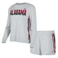 thumbnail image 1 of Women's Concepts Sport Gray Alabama Crimson Tide Cedar Tri-Blend Long Sleeve Top & Shorts Sleep Set, 1 of 1
