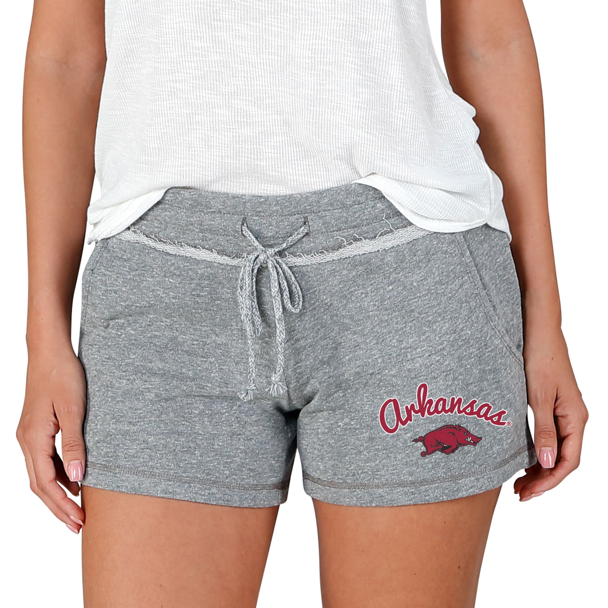 Women's Concepts Sport Gray Arkansas Razorbacks Mainstream Terry Shorts ...