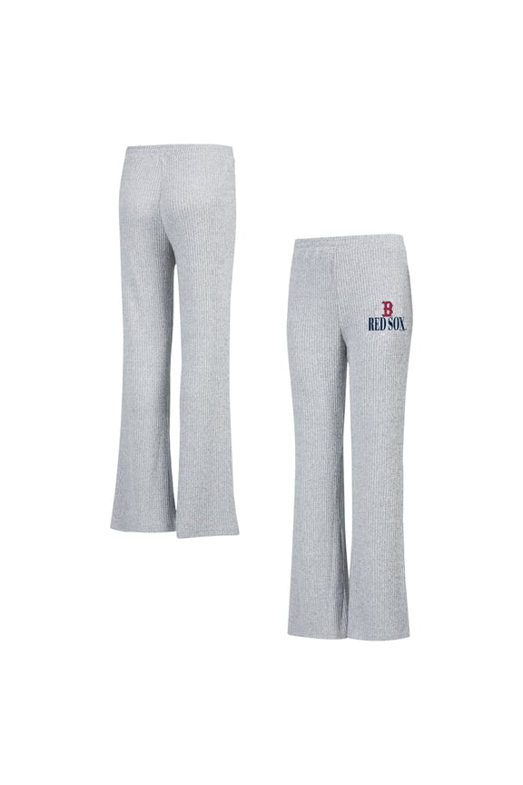 Women's Concepts Sport Gray Boston Red Sox Juniper Rib Knit Flare Sleep Pants
