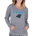thumbnail image 1 of Women's Concepts Sport Gray Carolina Panthers Mainstream Hooded Long Sleeve V-Neck Top, 1 of 1