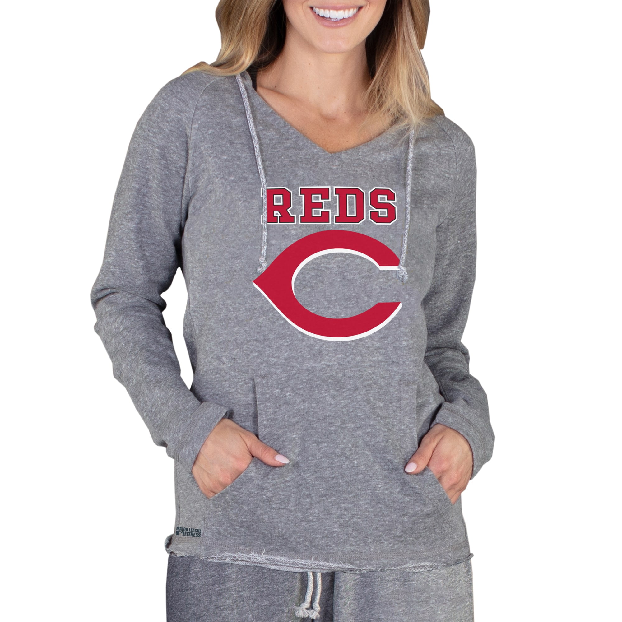 Women's Concepts Sport Gray Cincinnati Reds Mainstream Terry Long Sleeve  Hoodie Top - Walmart.com