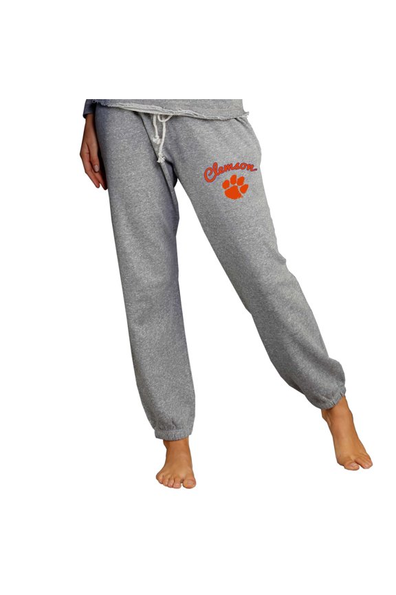 Women's Concepts Sport Gray Clemson Tigers Mainstream Knit Jogger Pants