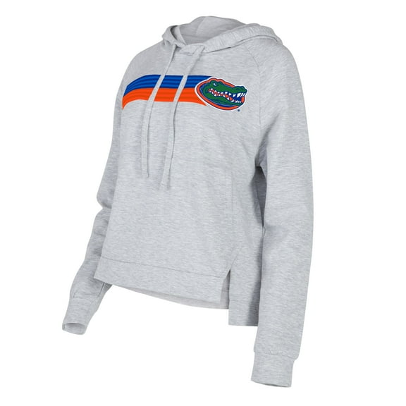 Women's Concepts Sport Gray Florida Gators Cedar-Tri-Blend Raglan Pullover Hoodie