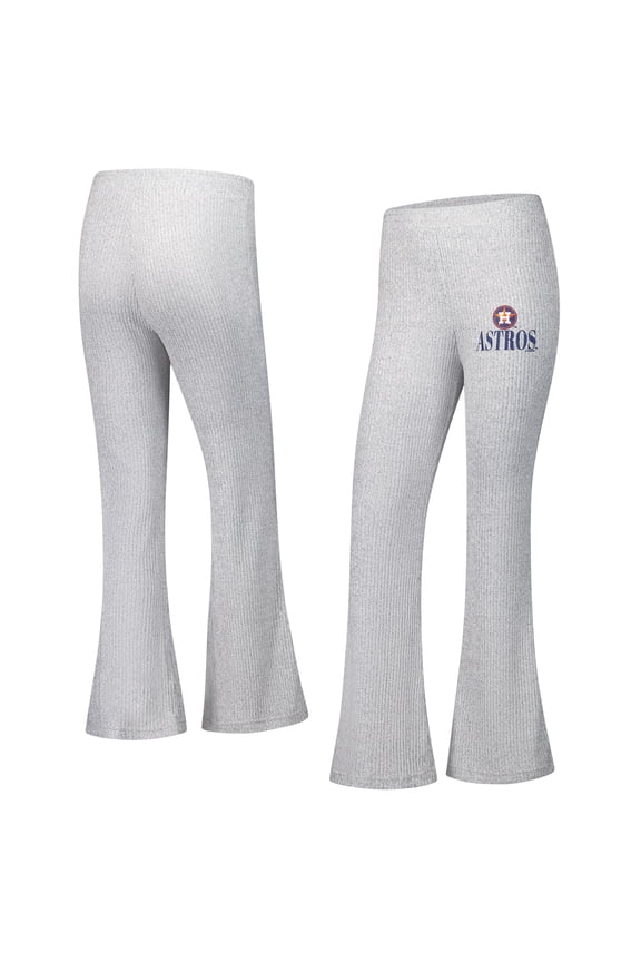 Women's Concepts Sport Gray Houston Astros Juniper Rib Knit Flare Pants