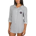 thumbnail image 1 of Women's Concepts Sport Gray Houston Astros Melody Woven Full-Button Long Sleeve Nightshirt, 1 of 1