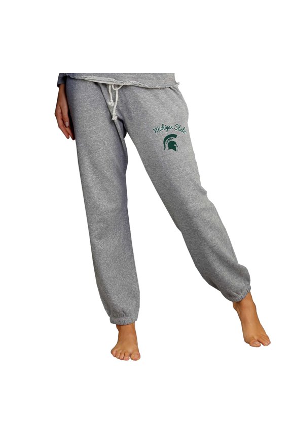 Women's Concepts Sport Gray Michigan State Spartans Mainstream Knit Jogger Pants