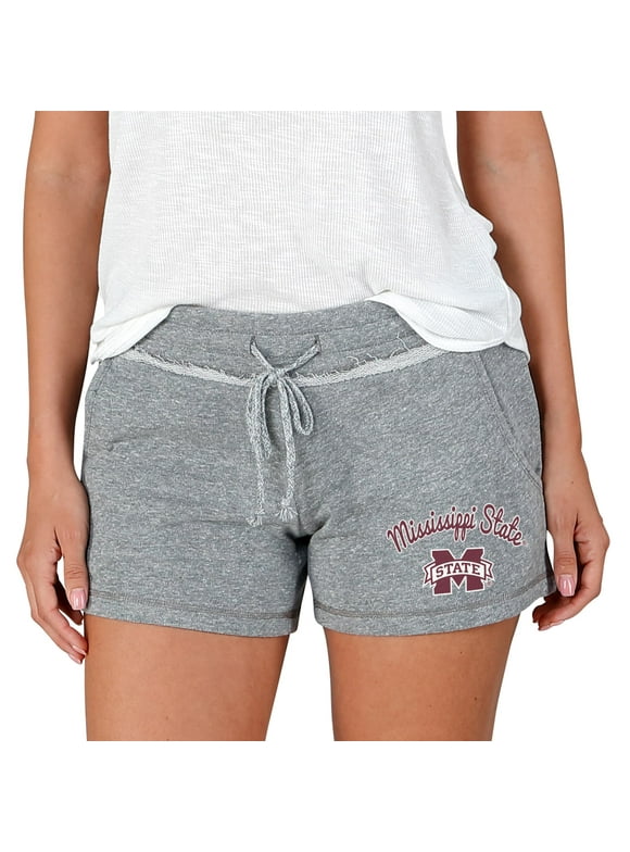 Women's Concepts Sport Gray Mississippi State Bulldogs Mainstream Terry Shorts