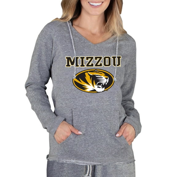 Women's Concepts Sport Gray Missouri Tigers Mainstream Lightweight Terry Pullover Hoodie