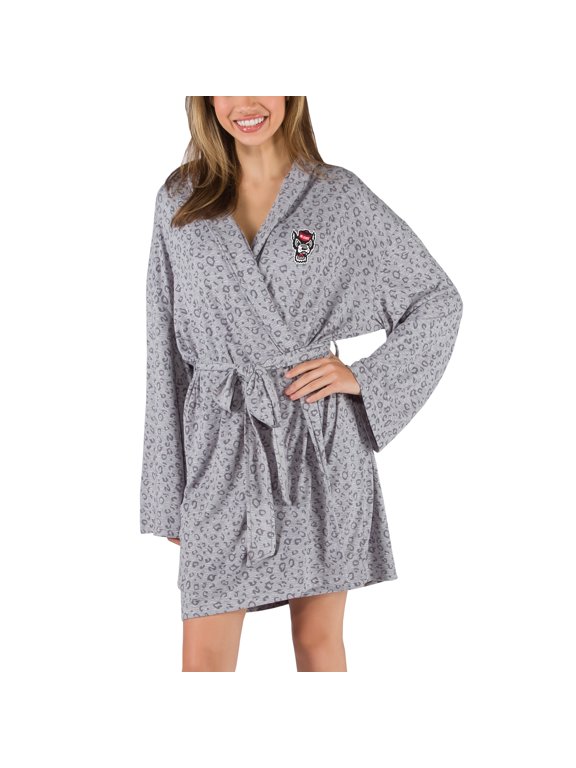 Women's Concepts Sport Gray NC State Wolfpack Frill Hacci Knit Robe
