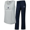 thumbnail image 1 of Women's Concepts Sport Gray/Navy Dallas Cowboys Petition Tank Top and Pants Sleep Set, 1 of 5