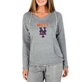 thumbnail image 1 of Women's Concepts Sport Gray New York Mets Mainstream Terry Long Sleeve Hoodie Top, 1 of 1