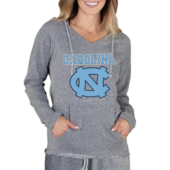 Women's Concepts Sport Gray North Carolina Tar Heels Mainstream Lightweight Terry Pullover Hoodie