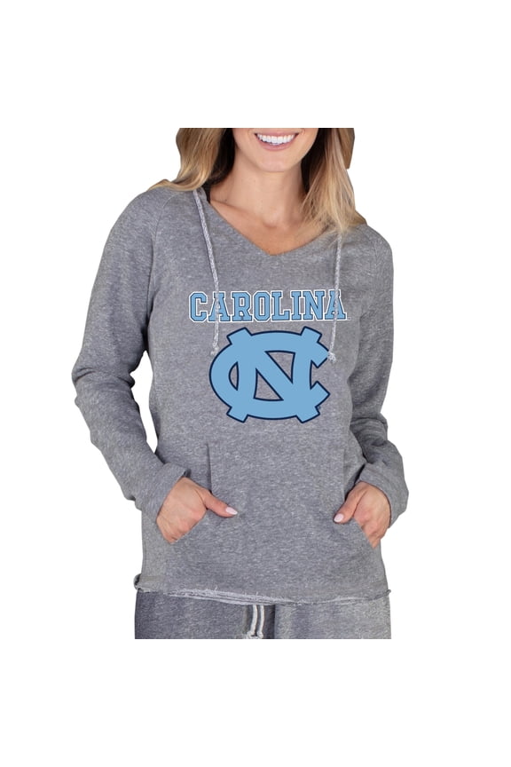 Women's Concepts Sport Gray North Carolina Tar Heels Mainstream Lightweight Terry Pullover Hoodie