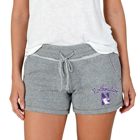 Women's Concepts Sport Gray Northwestern Wildcats Mainstream Terry Shorts