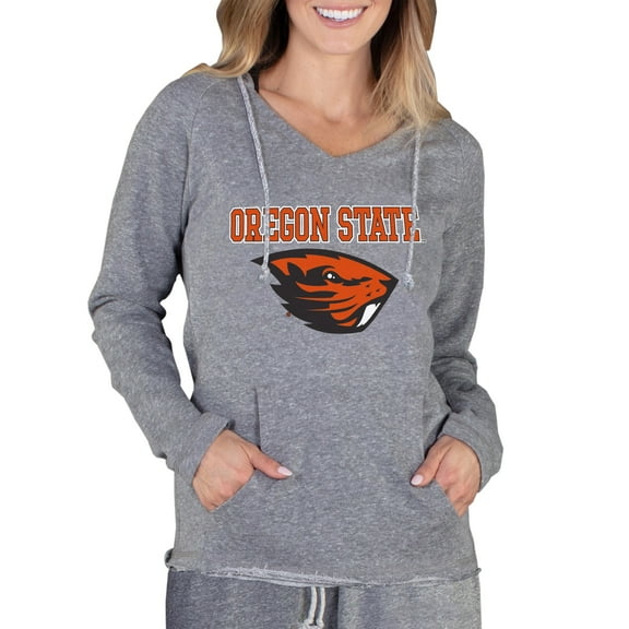 Women's Concepts Sport Gray Oregon State Beavers Mainstream Lightweight Terry Pullover Hoodie