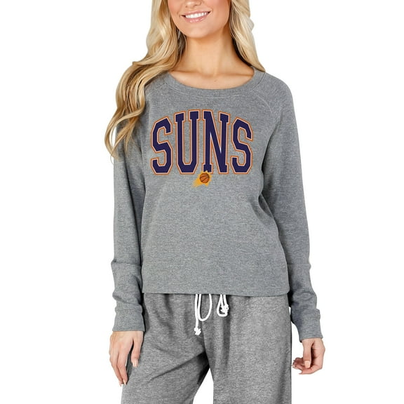 Women's Concepts Sport Gray Phoenix Suns Mainstream Terry Long Sleeve Top