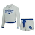 thumbnail image 1 of Women's Concepts Sport Gray/Royal Kentucky Wildcats Whitley Long Sleeve Hoodie Top & Shorts Set, 1 of 5