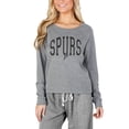 thumbnail image 1 of Women's Concepts Sport Gray San Antonio Spurs Mainstream Terry Long Sleeve Top, 1 of 2