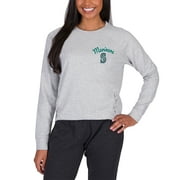 Women's Concepts Sport Gray Seattle Mariners Greenway Long Sleeve Top