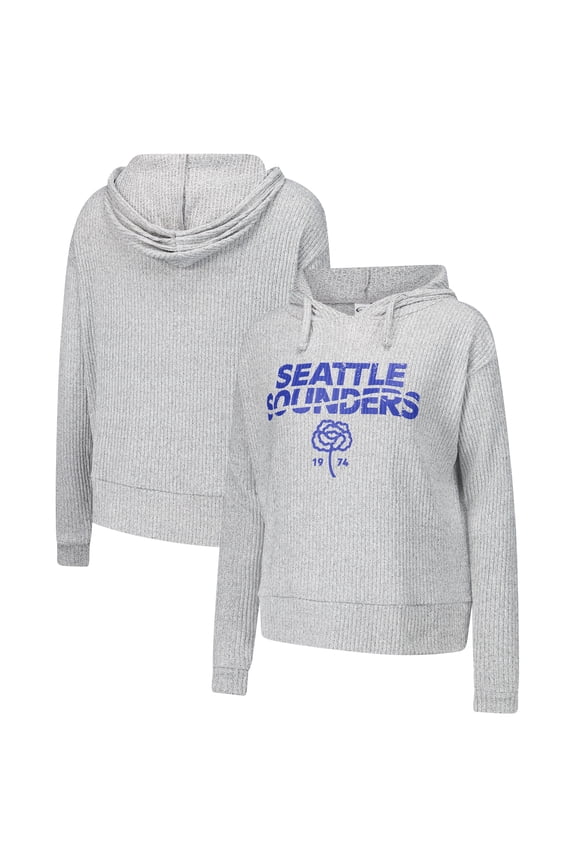 Women's Concepts Sport Gray Seattle Sounders FC Juniper Long Sleeve Hoodie Top