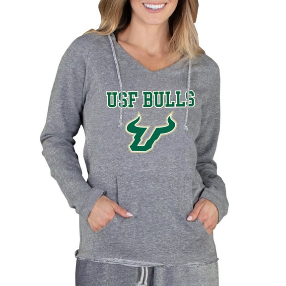 Women's Concepts Sport Gray South Florida Bulls Mainstream Lightweight Terry Pullover Hoodie