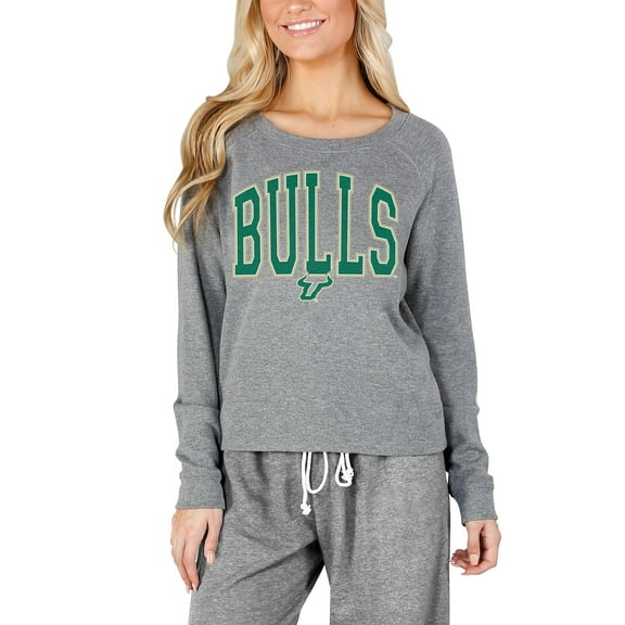 Women's Concepts Sport Gray South Florida Bulls Mainstream Terry Long Sleeve Top