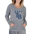thumbnail image 1 of Women's Concepts Sport Gray Tampa Bay Rays Mainstream Terry Long Sleeve Hoodie Top, 1 of 1