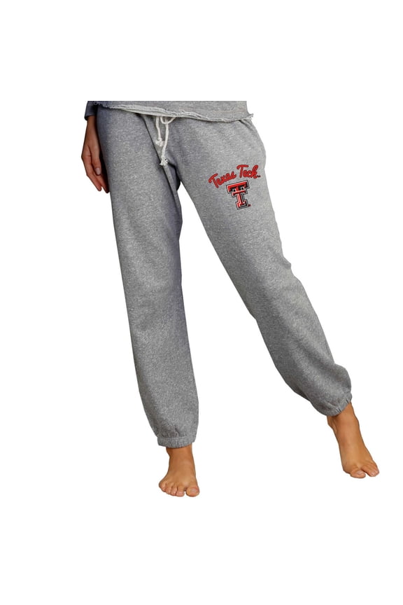 Women's Concepts Sport Gray Texas Tech Red Raiders Mainstream Knit Jogger Pants