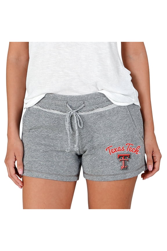 Women's Concepts Sport Gray Texas Tech Red Raiders Mainstream Terry Shorts
