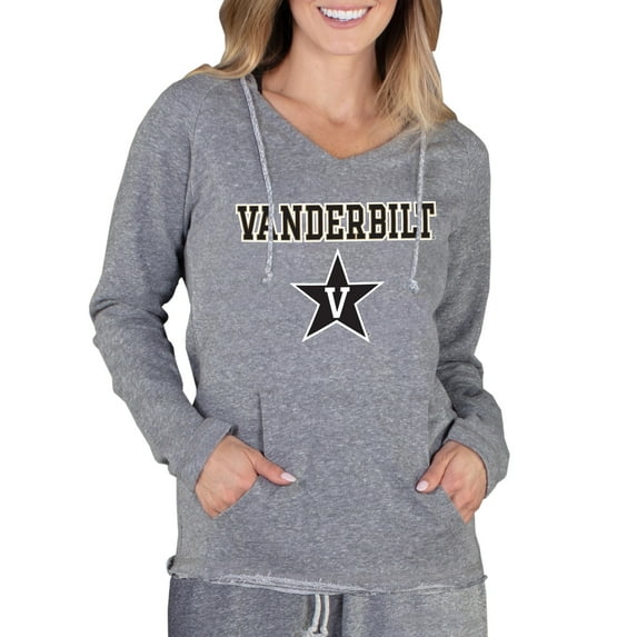 Women's Concepts Sport Gray Vanderbilt Commodores Mainstream Lightweight Terry Pullover Hoodie