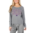 thumbnail image 1 of Women's Concepts Sport Gray Washington Huskies Mainstream Terry Long Sleeve T-Shirt, 1 of 1