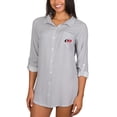 thumbnail image 1 of Women's Concepts Sport Gray/White Carolina Hurricanes Melody Woven Button-Up Long Sleeve Nightshirt, 1 of 1