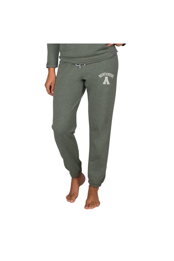 Women's-Concepts Sport Green Appalachian State Mountaineers Mainstream French Terry Tri-Blend Sweatpants
